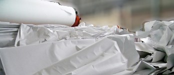Papierwickel und Abriss an einer Papiermaschine
